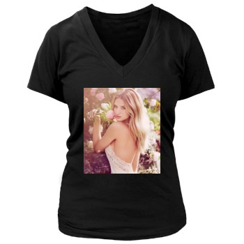 Rosie Huntington-Whiteley Women's Deep V-Neck TShirt