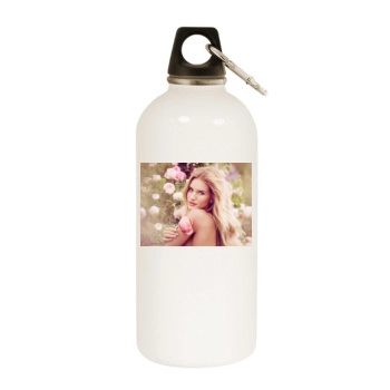 Rosie Huntington-Whiteley White Water Bottle With Carabiner