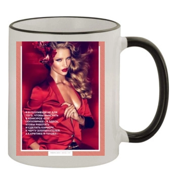 Rosie Huntington-Whiteley 11oz Colored Rim & Handle Mug