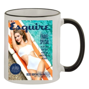 Rosie Huntington-Whiteley 11oz Colored Rim & Handle Mug