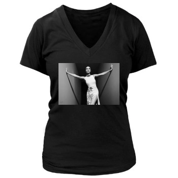 Rosie Huntington-Whiteley Women's Deep V-Neck TShirt