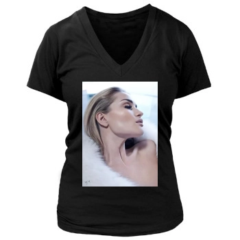 Rosie Huntington-Whiteley Women's Deep V-Neck TShirt