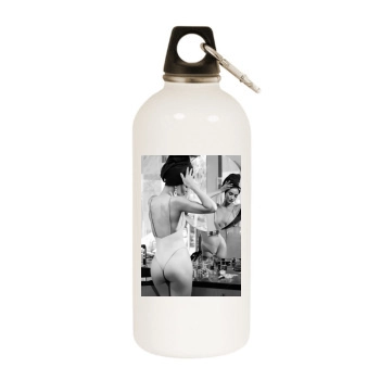 Rosie Huntington-Whiteley White Water Bottle With Carabiner