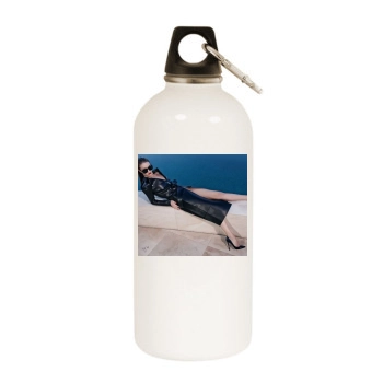 Rosie Huntington-Whiteley White Water Bottle With Carabiner