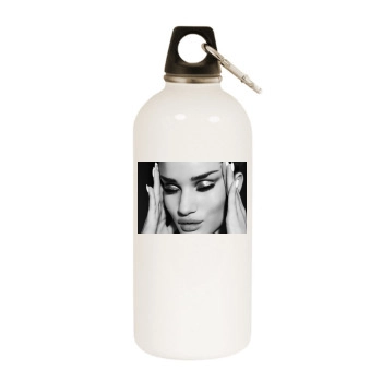 Rosie Huntington-Whiteley White Water Bottle With Carabiner