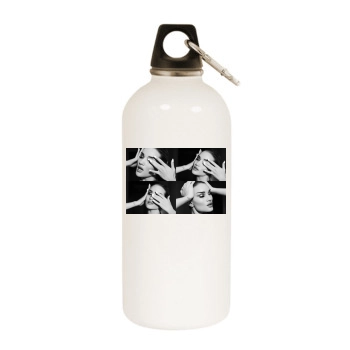Rosie Huntington-Whiteley White Water Bottle With Carabiner