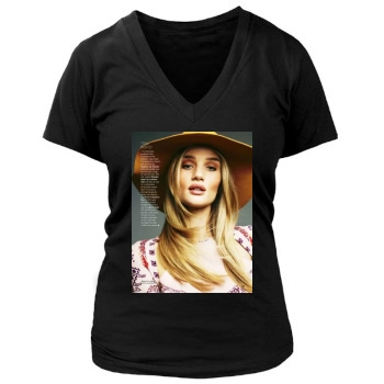 Rosie Huntington-Whiteley Women's Deep V-Neck TShirt