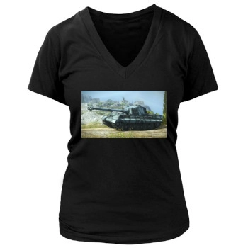 World of Tanks Women's Deep V-Neck TShirt