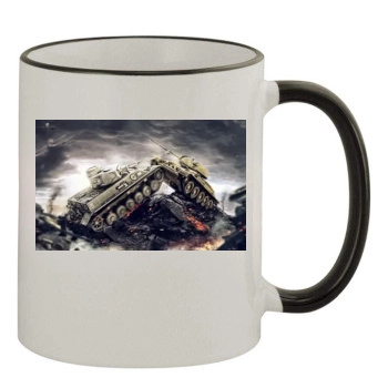 World of Tanks 11oz Colored Rim & Handle Mug