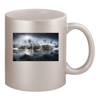 World of Tanks 11oz Metallic Silver Mug