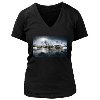 World of Tanks Women's Deep V-Neck TShirt