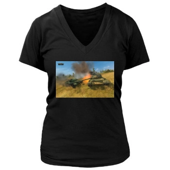 World of Tanks Women's Deep V-Neck TShirt