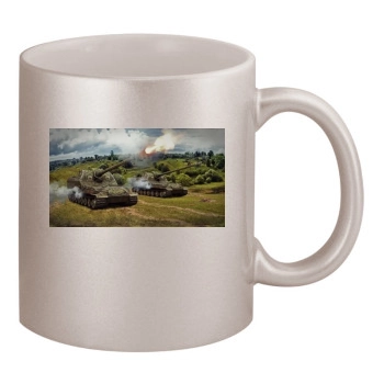 World of Tanks 11oz Metallic Silver Mug