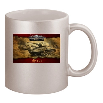 World of Tanks 11oz Metallic Silver Mug