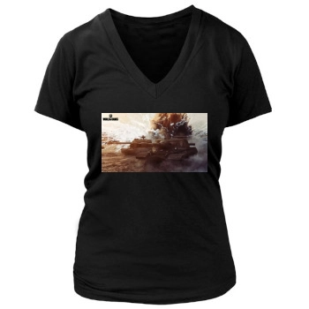 World of Tanks Women's Deep V-Neck TShirt