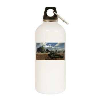 World of Tanks White Water Bottle With Carabiner