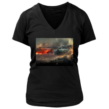 World of Tanks Women's Deep V-Neck TShirt