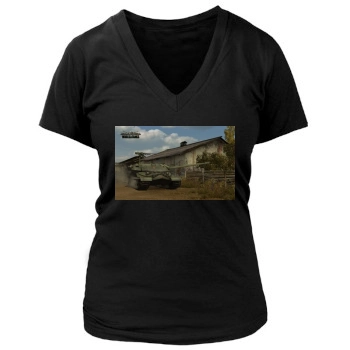 World of Tanks Women's Deep V-Neck TShirt