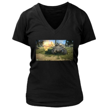 World of Tanks Women's Deep V-Neck TShirt