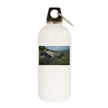 World of Tanks White Water Bottle With Carabiner