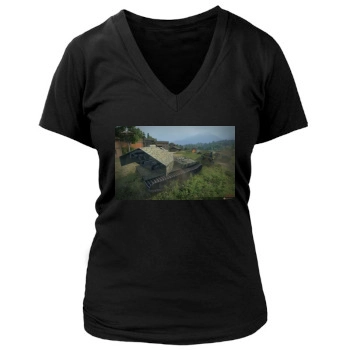 World of Tanks Women's Deep V-Neck TShirt