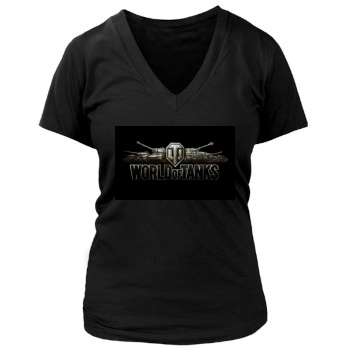 World of Tanks Women's Deep V-Neck TShirt