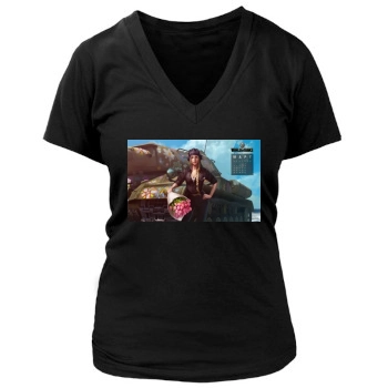 World of Tanks Women's Deep V-Neck TShirt