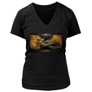 World of Tanks Women's Deep V-Neck TShirt