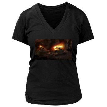 World of Tanks Women's Deep V-Neck TShirt