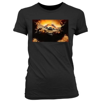 World of Tanks Women's Junior Cut Crewneck T-Shirt