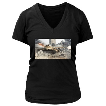 World of Tanks Women's Deep V-Neck TShirt