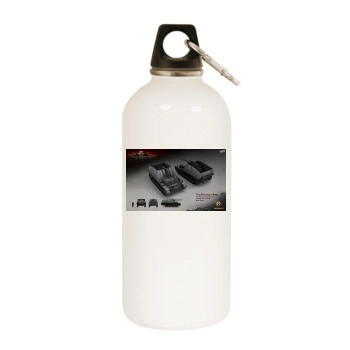 World of Tanks White Water Bottle With Carabiner