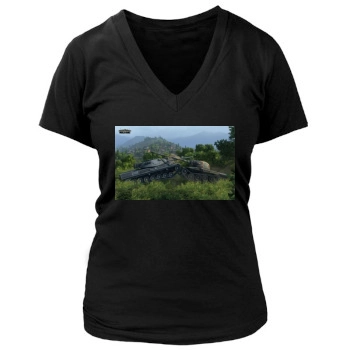 World of Tanks Women's Deep V-Neck TShirt