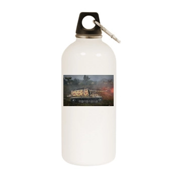 World of Tanks White Water Bottle With Carabiner