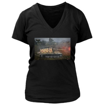 World of Tanks Women's Deep V-Neck TShirt