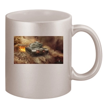 World of Tanks 11oz Metallic Silver Mug