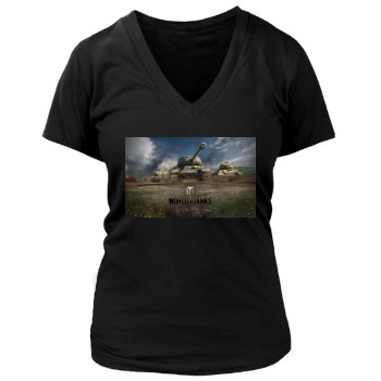 World of Tanks Women's Deep V-Neck TShirt