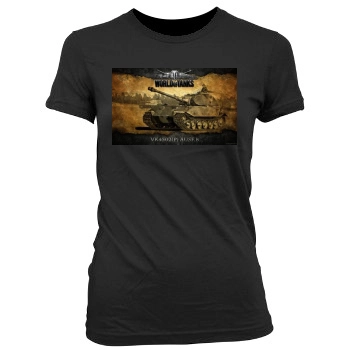 World of Tanks Women's Junior Cut Crewneck T-Shirt