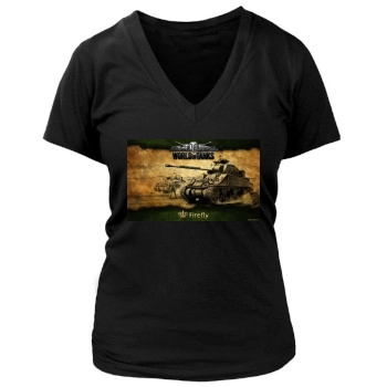 World of Tanks Women's Deep V-Neck TShirt