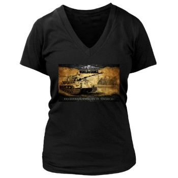 World of Tanks Women's Deep V-Neck TShirt