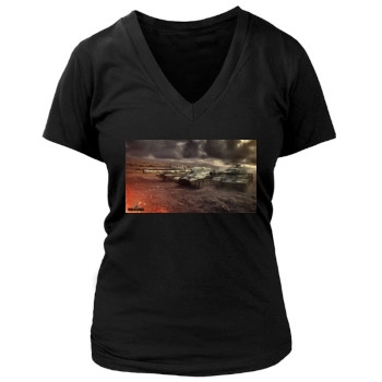 World of Tanks Women's Deep V-Neck TShirt