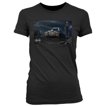 World of Tanks Women's Junior Cut Crewneck T-Shirt