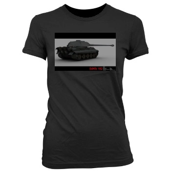 World of Tanks Women's Junior Cut Crewneck T-Shirt