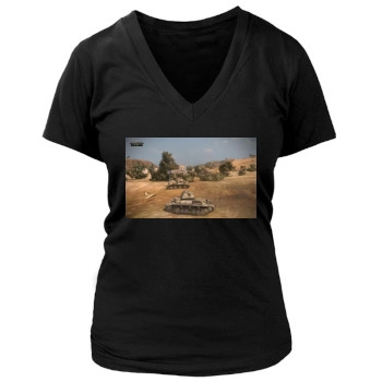 World of Tanks Women's Deep V-Neck TShirt