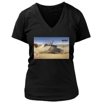 World of Tanks Women's Deep V-Neck TShirt