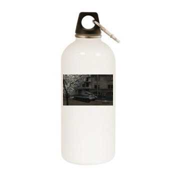 World of Tanks White Water Bottle With Carabiner