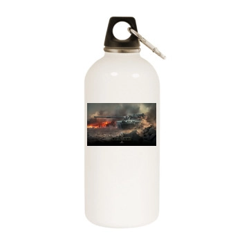 World of Tanks White Water Bottle With Carabiner