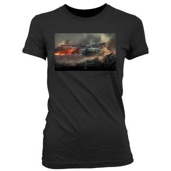 World of Tanks Women's Junior Cut Crewneck T-Shirt