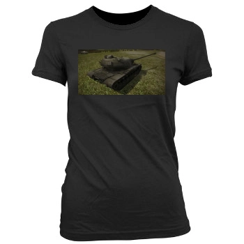 World of Tanks Women's Junior Cut Crewneck T-Shirt