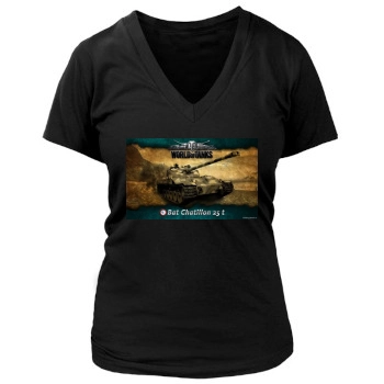 World of Tanks Women's Deep V-Neck TShirt